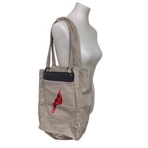 New Hand Printed 12W Solar Panel Phone Tablet Charger Bird Canvas Tote Bag